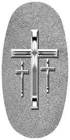 DASOV 517 SL SH SL Silver 3 Crosses Shimmer Silver Background